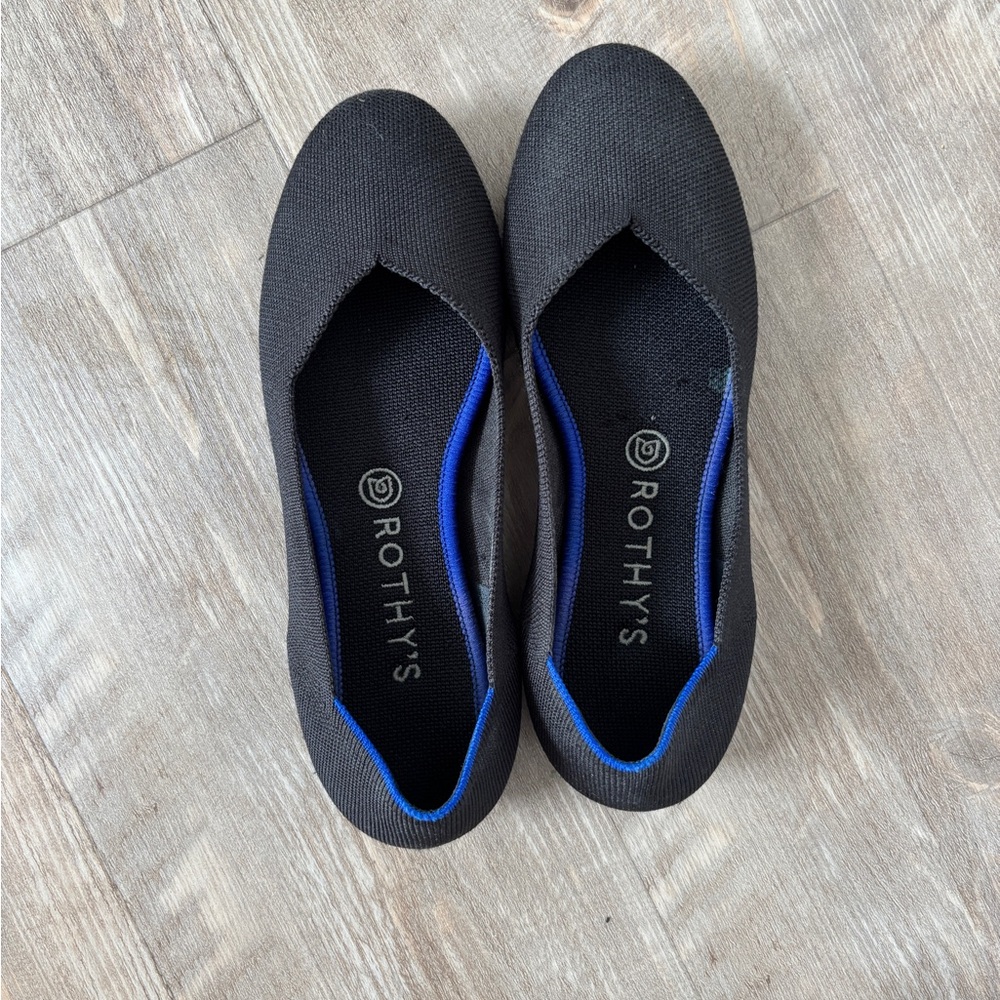 Rothy's Black and Blue Flats